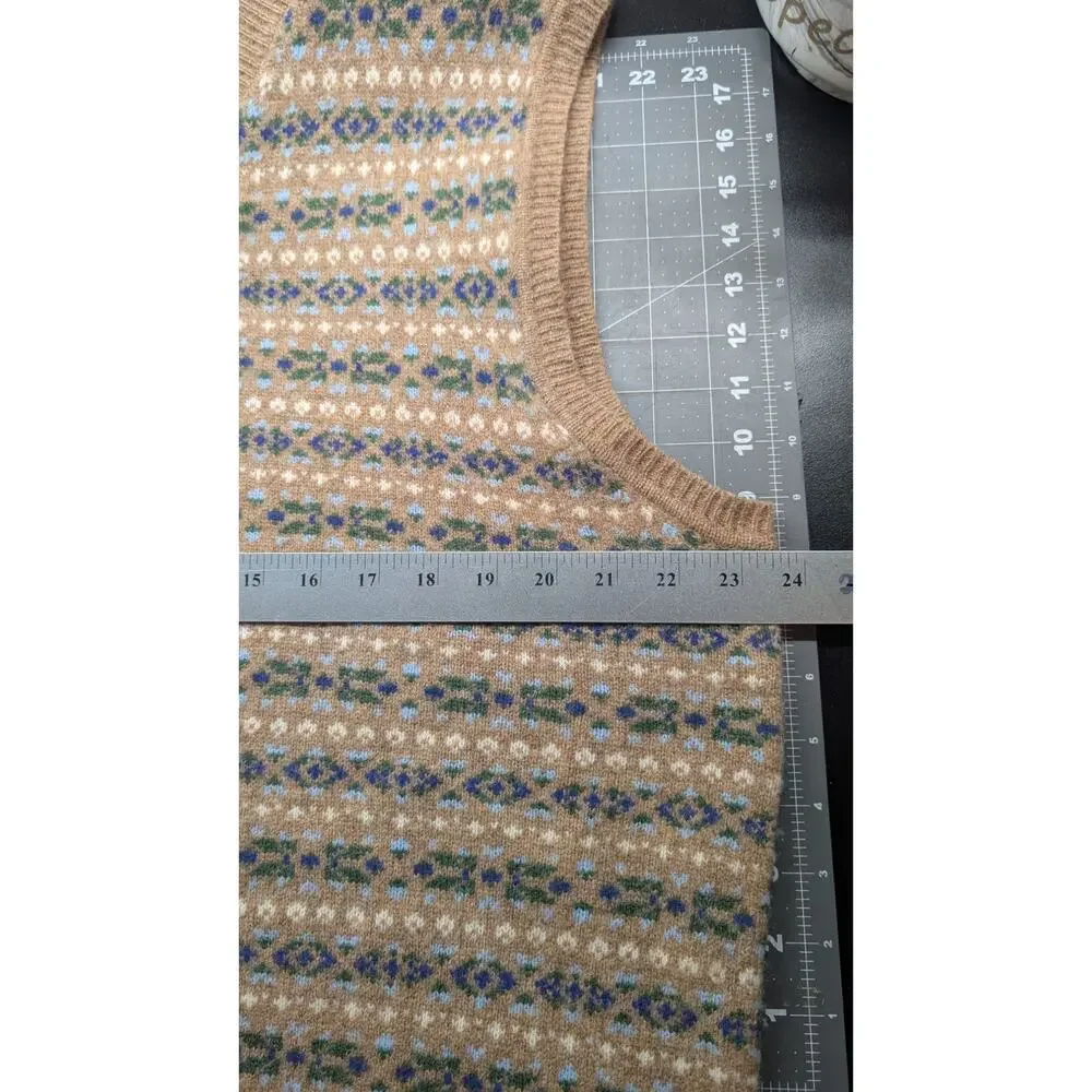 Vintage Tommy Hilfiger Golf Sweater Vest Mens XL Brown Lambs Wool 90s Preppy